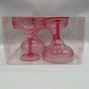Ashland Pink Plastic Margarita Outdoor Drinkware Set of 4 Michaels Summer NIP